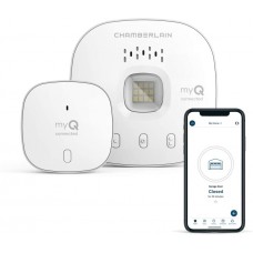 myQ Chamberlain Smart Garage Control - Wireless Garage Hub and Sensor with Wifi & Bluetooth - Smartphone Controlled, New Design, myQ-G0401-ES, White myQ Chamberlain Smart Garage Control - Wireless Garage Hub and Sensor with Wifi & Bluetooth - Smartphone Controlled, New Design, myQ-G0401-ES, White