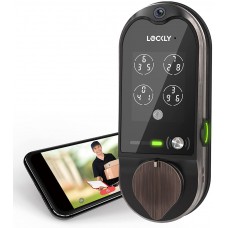 LOCKLY Vision Deadbolt with Video Doorbell Edition Smart Lock PGD798VB, Keyless Entry Door Lock with Fingerprint, Wi-Fi, APP, Camera and Patented Keypad for Home/Office/Apartment (Venetian Bronze) LOCKLY Vision Deadbolt with Video Doorbell Edition Smart Lock PGD798VB, Keyless Entry Door Lock with Fingerprint, Wi-Fi, APP, Camera and Patented Keypad for Home/Office/Apartment (Venetian Bronze)