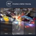 DLP Projector, bonsaii 350 ANSI Lumen Smart WiFi Bluetooth Projector with Hi-Fi Speaker, 3D 1080P 120" Display Supported Movie Projector for Home Theater, Compatible with TV Stick/USB/HDMI/Android/iOS