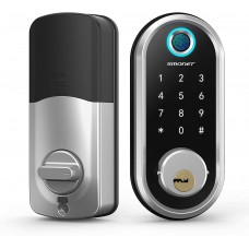 Smart Deadbolt, SMONET Fingerprint Electronic Deadbolt Door Lock with Keypad-Bluetooth Keyless Entry Keypad Smart Deadbolt App Control, Ekeys Sharing, App Monitoring Auto Lock for Homes and Hotel Smart Deadbolt, SMONET Fingerprint Electronic Deadbolt Door Lock with Keypad-Bluetooth Keyless Entry Keypad Smart Deadbolt App Control, Ekeys Sharing, App Monitoring Auto Lock for Homes and Hotel